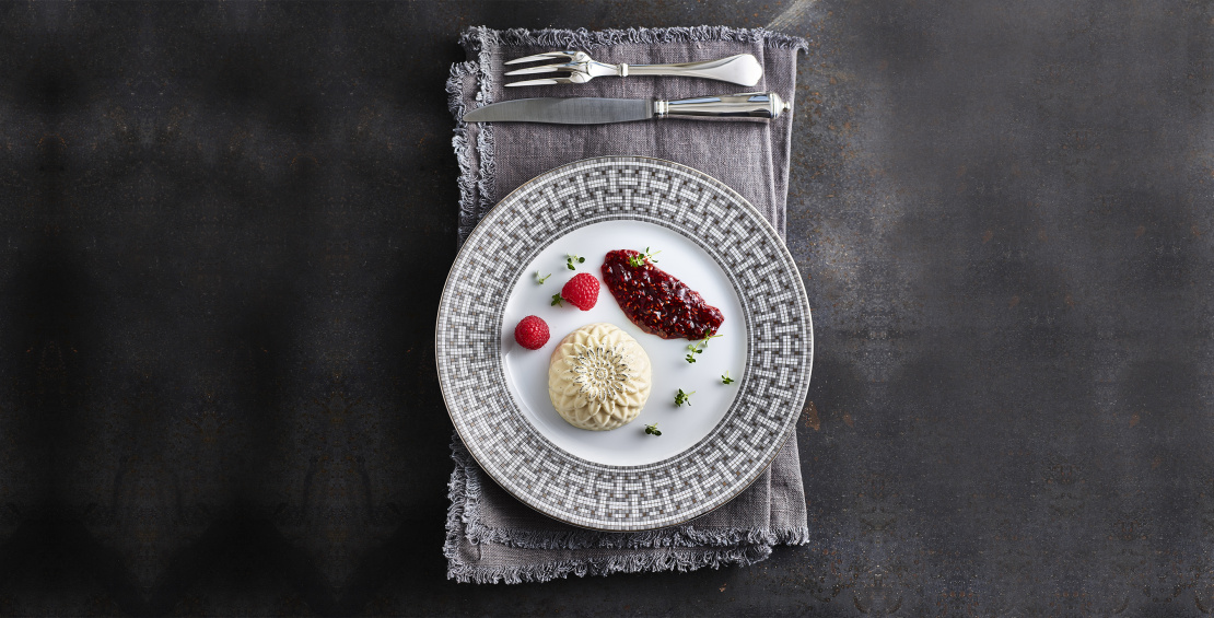 Panna cotta avec caramel à la framboise