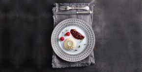 Panna cotta avec caramel à la framboise
