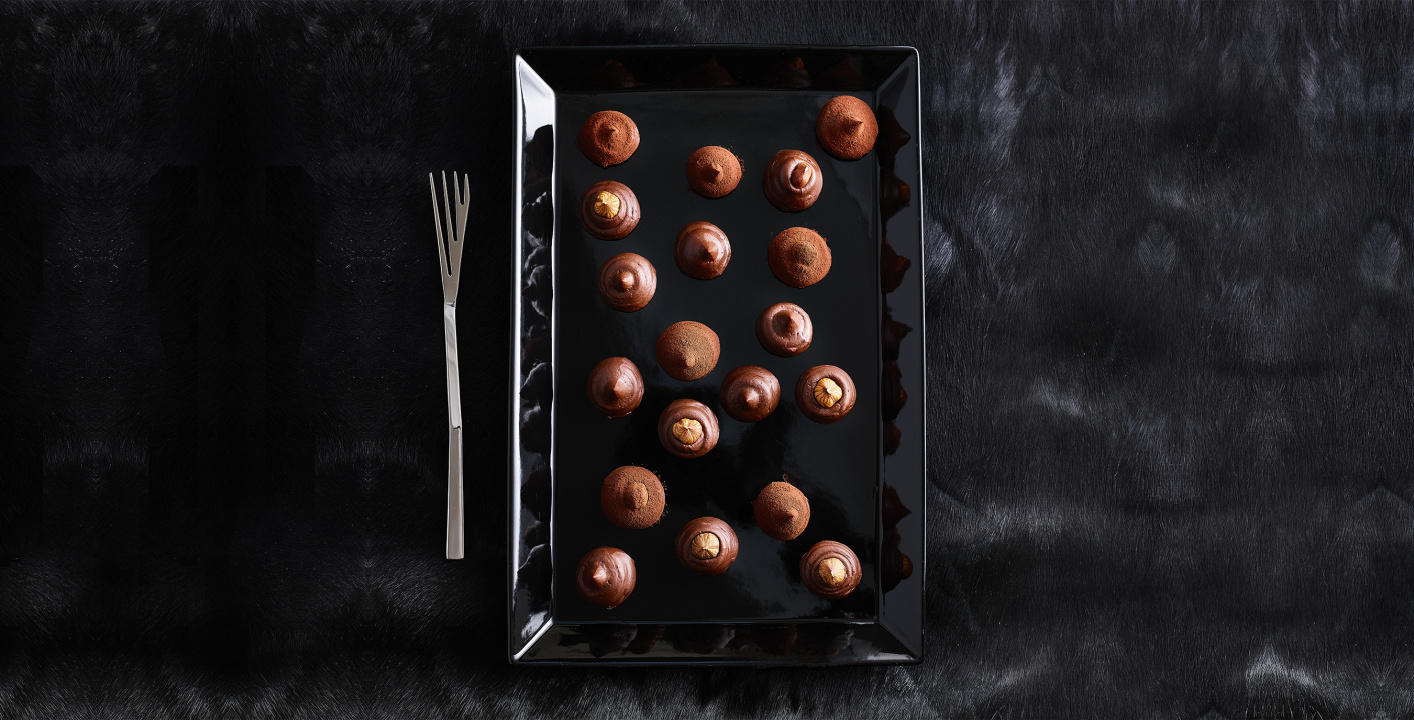 Truffes pralinées au vinaigre balsamique de pomme
