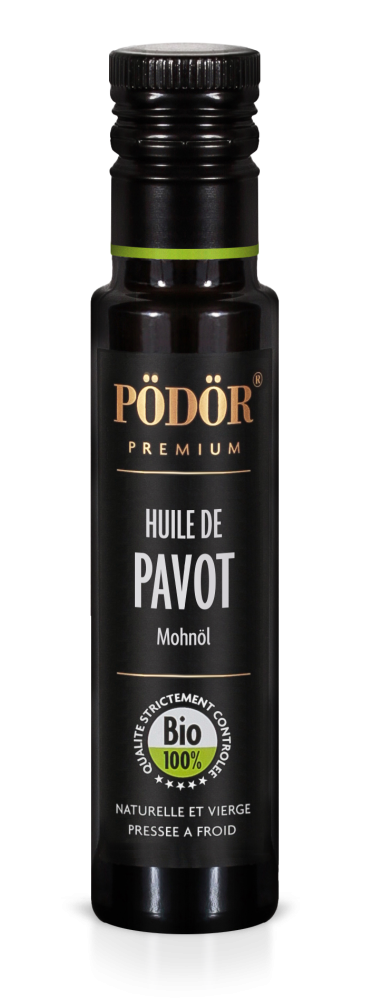 Huile de pavot bio pressée à froid