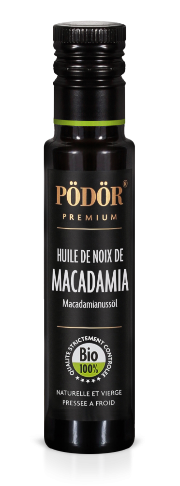 Huile de noix de macadamia pressée à froid - bio