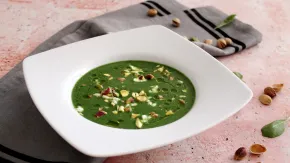 Velouté d'épinards au fromage de chèvre