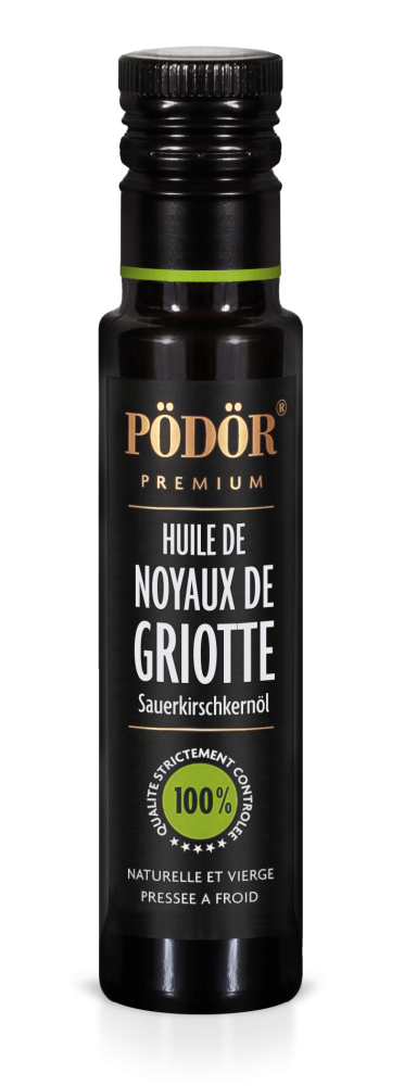 Huile de noyaux de griotte pressée à froid
