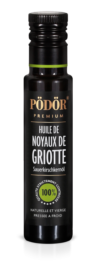Huile de noyaux de griotte pressée à froid