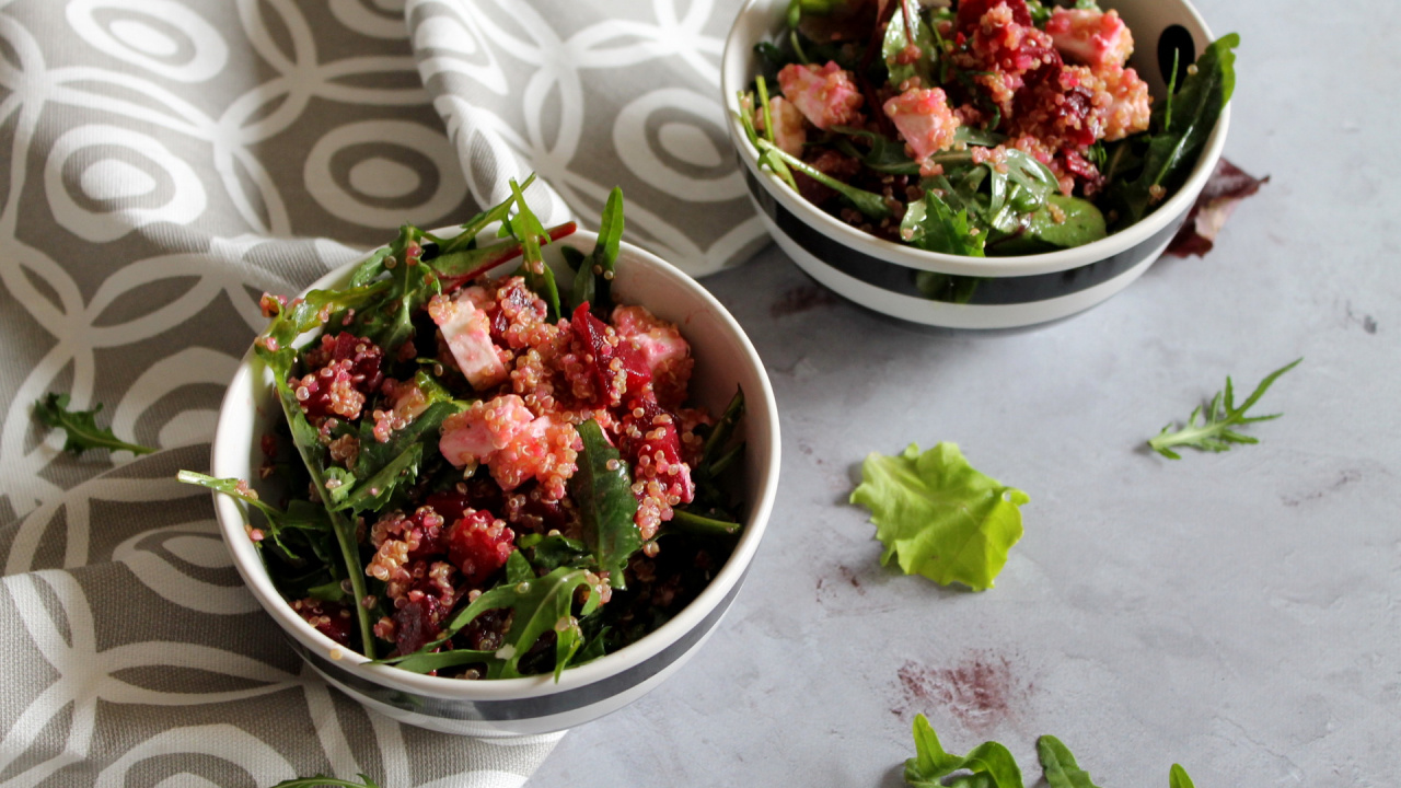 Salade de quinoa à la betterave rouge