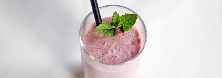 Shake de cerises à l'huile de noix de macadamia