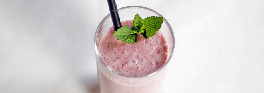 Shake de cerises à l'huile de noix de macadamia