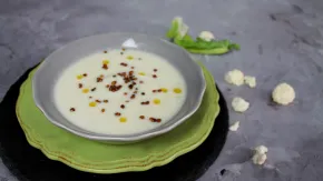 Velouté de chou-fleur au sarrasin rôti