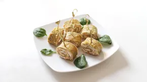 Tortillas à la farine de graines de courge et avec crème de saumon