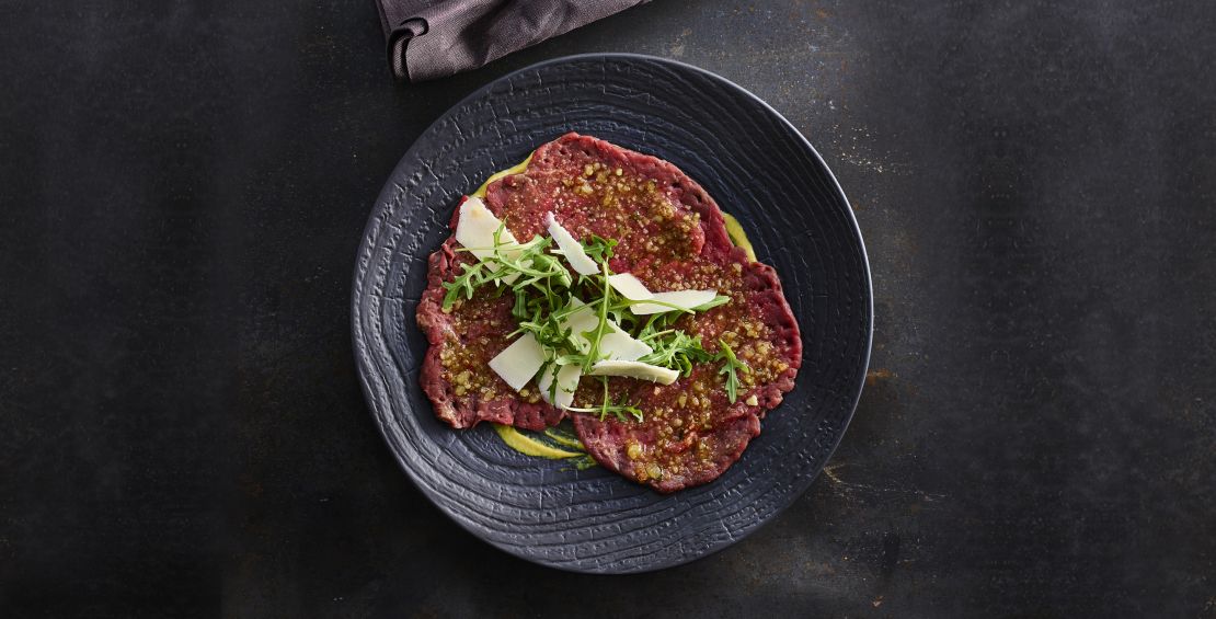 Carpaccio de bœuf au pesto à la truffe