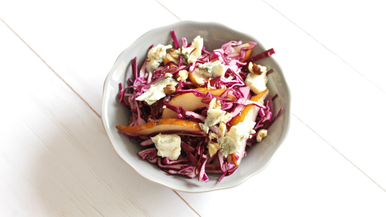 Salade de chou rouge aux poires