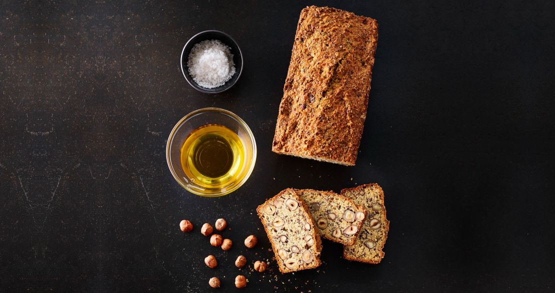 Pain au séré et aux noisettes
